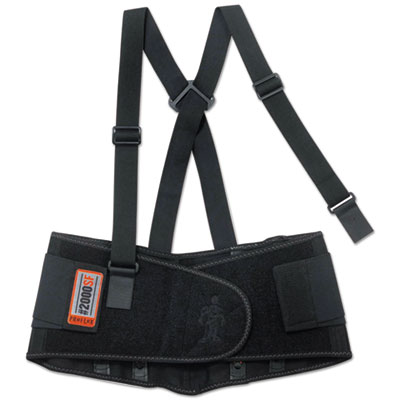 ProFlex 2000SF High-Performance Spandex Back Support Brace, 2X-Large, 42" to 46" Waist, Black