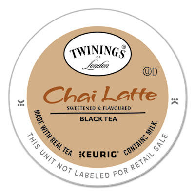 Tea K-Cups, Chai Tea with Non-Fat Milk and Sweetener, 0.53 oz K-Cups, 24/Box