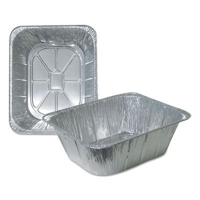 Aluminum Steam Table Pans, Half-Size Extra Deep?195 oz., 4.19" Deep, 10.31 x 12.69, 100/Carton