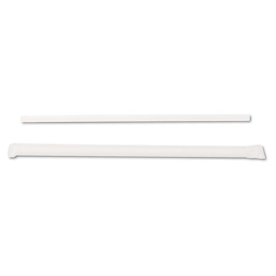 Jumbo Straws, 7.75", Plastic, Translucent, 500/Box, 4 Boxes/Carton