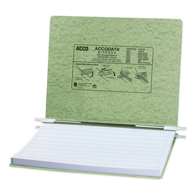 PRESSTEX Covers with Storage Hooks, 2 Posts, 6" Capacity, 14.88 x 11, Light Green