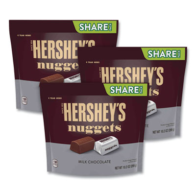 Nuggets Share Pack, Milk Chocolate, 10.2 oz Bag, 3/Pack, Ships in 1-3 Business Days