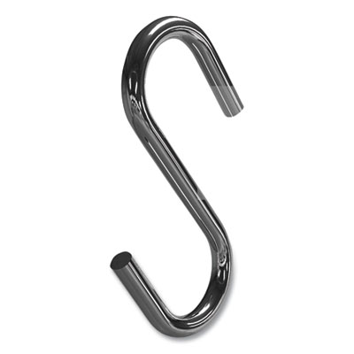 S Hooks, Metal, Silver, 50/Pack