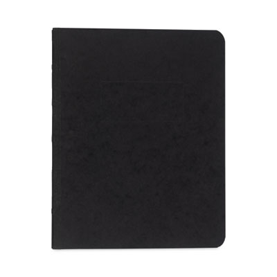 Pressboard Report Cover with Tyvek Reinforced Hinge, Two-Piece Prong Fastener, 3" Capacity, 8.5 x 11, Black/Black