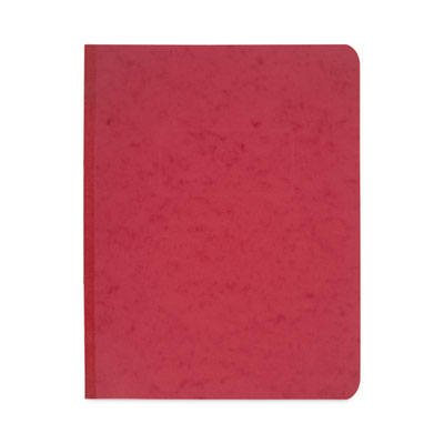 Pressboard Report Cover with Tyvek Reinforced Hinge, Two-Piece Prong Fastener, 3" Capacity, 8.5 x 11, Red/Red