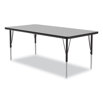 Height-Adjustable Activity Tables, Rectangular, 60w x 30d x 19h, Gray Granite, 4/Pallet, Ships in 4-6 Business Days