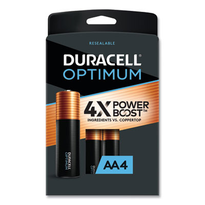 Optimum Alkaline AA Batteries, 4/Pack