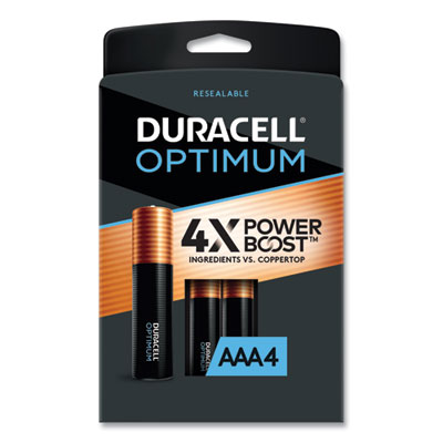 Optimum Alkaline AAA Batteries, 4/Pack