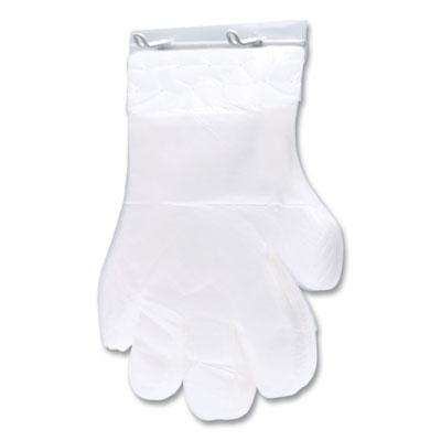 Reddi-to-Go Poly Gloves on Wicket, One Size, Clear, 8,000/Carton