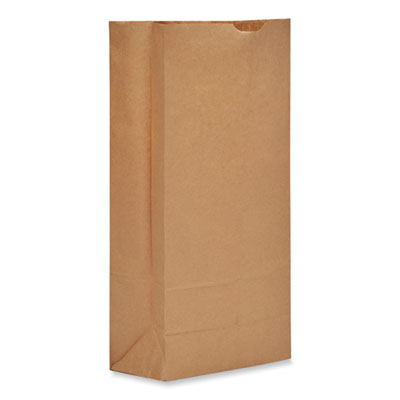 Grocery Paper Bags, 50 lb Capacity, #25, 8.25" x 5.94" x 16.13", Kraft, 500 Bags