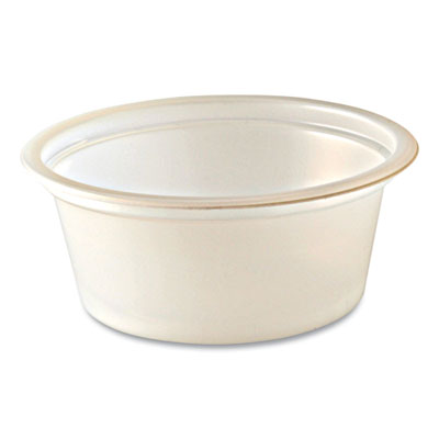 Portion Cups, Squat, 1 oz, Translucent, 125/Sleeve, 20 Sleeve/Carton