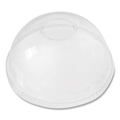 PET Lids, Dome Lid, Fits 12 oz to 24 oz Cold Cups, Clear, 1,000/Carton