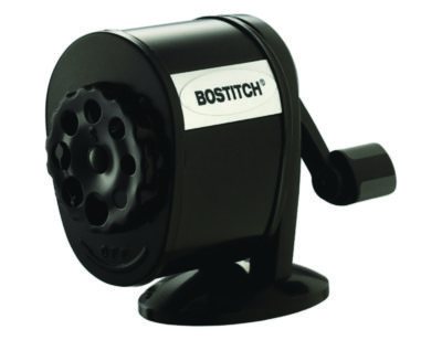 Antimicrobial Manual Pencil Sharpener, Manually-Powered, 5.44 x 2.69 x 4.33, Black