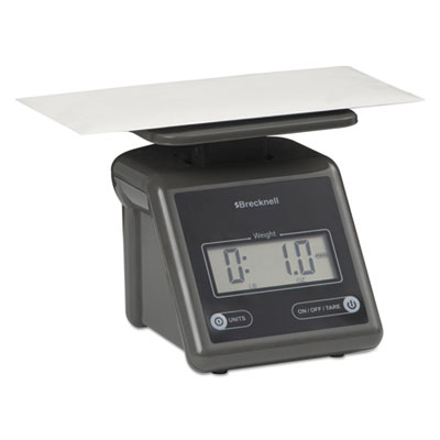 Electronic Postal Scale, 7 lb Capacity, 5.5 x 5.2 Platform, Gray