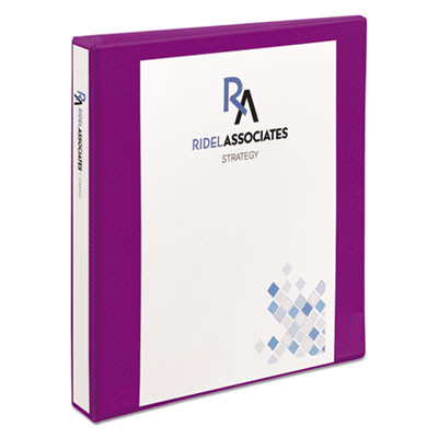 Durable View Binder with DuraHinge and Slant Rings, 3 Rings, 1" Capacity, 11 x 8.5, Purple