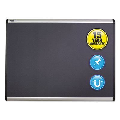 Prestige Plus Magnetic Fabric Bulletin Boards, 72 x 48, Gray Surface, Silver Aluminum Frame