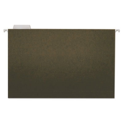 Hanging File Folders, Legal Size, 1/5-Cut Tabs, Standard Green, 25/Box