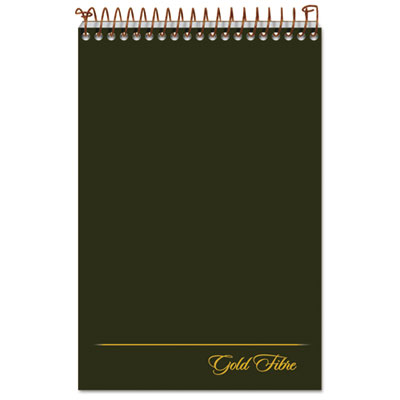 Gold Fibre Steno Pads, Gregg Rule, Designer Green/Gold Cover, 100 White 6 x 9 Sheets