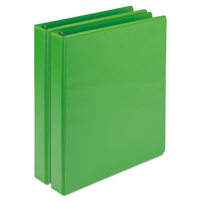 Earth?s Choice Plant-Based Durable Fashion View Binder, 3 Rings, 1" Capacity, 11 x 8.5, Lime, 2/Pack