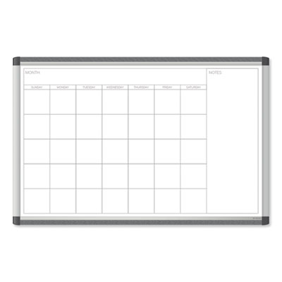 PINIT Magnetic Dry Erase Undated One Month Calendar, 35 x 23, White