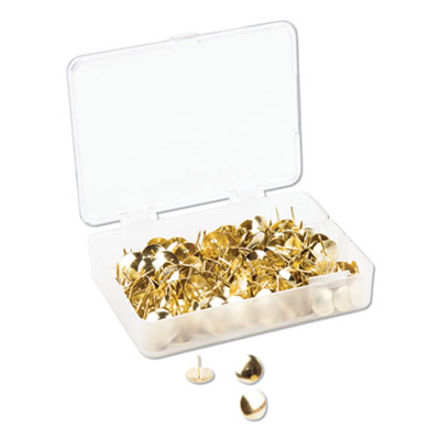 Fashion Metal Thumbtacks, Metal, Gold, 0.38", 200/Pack