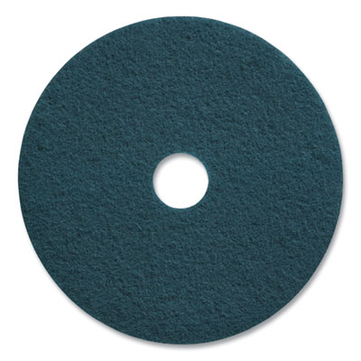 Cleaning Floor Pads, 20" Diameter, Blue, 5/Carton