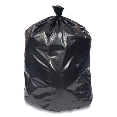 Linear Low-Density Can Liners, 60 gal, 0.95 mil, 38" x 58", Black, 100/Carton