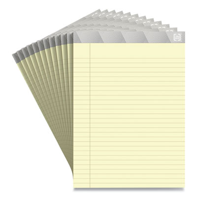 Notepads, Wide/Legal Rule, 50 Canary-Yellow 8.5 x 11.75 Sheets, 12/Pack