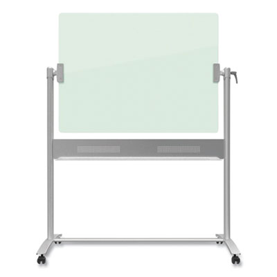 Infinity Glass Dry-Erase Board Presentation Easel, 24 x 36, White Surface, Frameless
