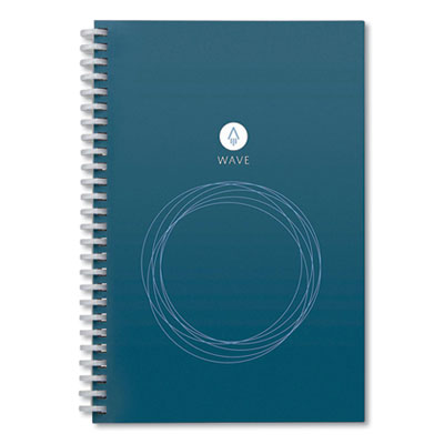 Wave Smart Reusable Notebook, Dotted Rule, Blue Cover, (40) 8.9 x 6 Sheets