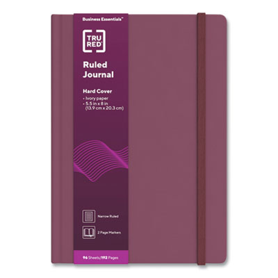 Hardcover Business Journal, 1-Subject, Narrow Rule, Purple Cover, (96) 8 x 5.5 Sheets