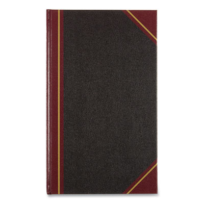 Texthide Record Book, 1-Subject, Medium/College Rule, Black/Burgundy Cover, (500) 14 x 8.5 Sheets