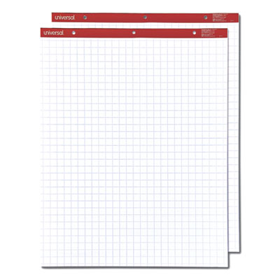 Easel Pads/Flip Charts, Quadrille Rule (1 sq/in), 27 x 34, White, 50 Sheets, 2/Carton