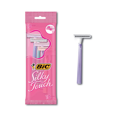 Silky Touch Women?s Disposable Razor, 2 Blades, Assorted Colors, 10/Pack