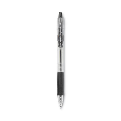 EasyTouch Ballpoint Pen, Retractable, Medium 1 mm, Black Ink, Clear Barrel, Dozen