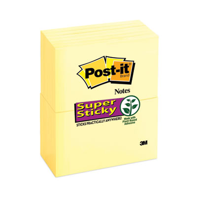 Pads in Canary Yellow, 3" x 5", 90 Sheets/Pad, 12 Pads/Pack