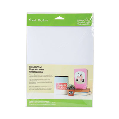 Explore Printable Vinyl, 8.5 x 11, White, 10/Pack