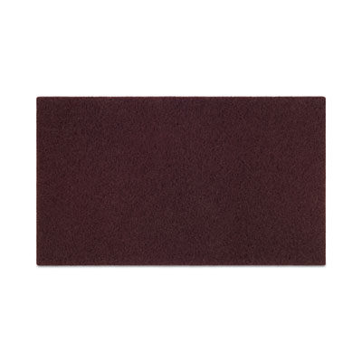 Deep Scrub Pads, 20 x 14, Maroon, 10/Carton