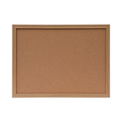 Cork Board with Oak Style Frame, 24 x 18, Tan Surface