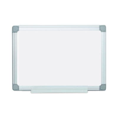 Earth Silver Easy-Clean Dry Erase Board, Reversible, 24 x 18, White Surface, Silver Aluminum Frame