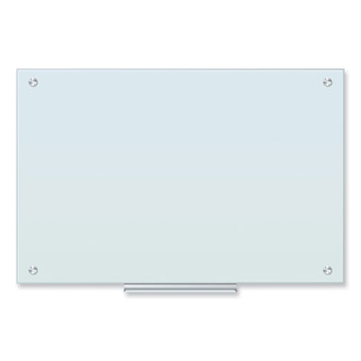 Glass Dry Erase Board, 35 x 23, White Surface