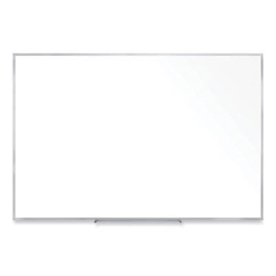 Non-Magnetic Whiteboard with Aluminum Frame, 96.63 x 48.47, White Surface, Satin Aluminum Frame, Ships in 7-10 Business Days