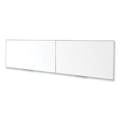 Magnetic Porcelain Whiteboard with Satin Aluminum Frame, 193 x 48.5, White Surface, Ships in 7-10 Business Days