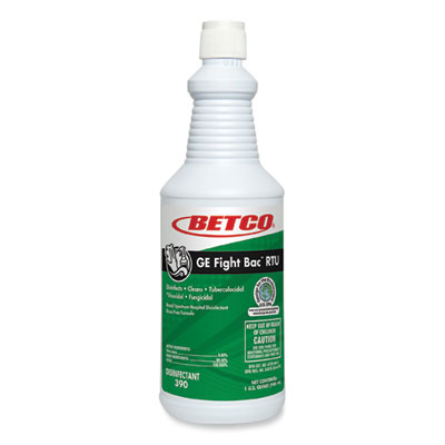 GE Fight Bac RTU Disinfectant, Fresh Scent, 32 oz Bottle, 12/Carton