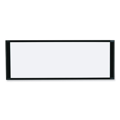 Cubicle Workstation Dry Erase Board, 36 x 18, White Surface, Black Aluminum Frame