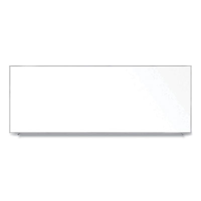 Magnetic Porcelain Whiteboard with Aluminum Frame, 144.59 x 60.47, White Surface, Satin Aluminum Frame,Ships in 7-10 Bus Days