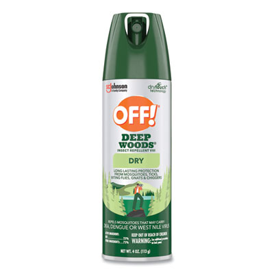 Deep Woods Dry Insect Repellent, 4 oz Aerosol Spray, Neutral, 12/Carton