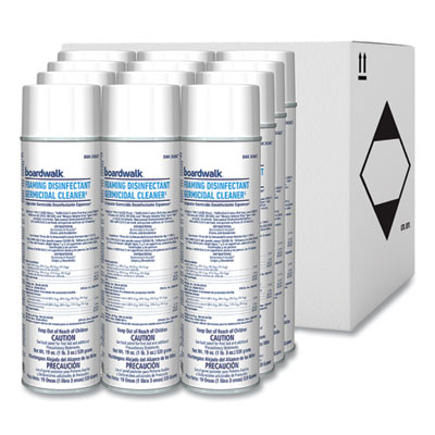 Foaming Disinfectant Germicidal Cleaner, Flowery Scent, 19 oz Aerosol Can, 12/Carton