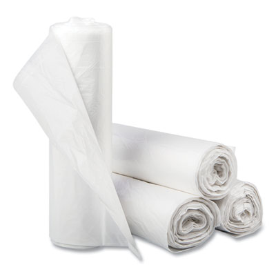 High-Density Commercial Can Liners, 60 gal, 16 mic, 43" x 48", Natural, 200/Carton